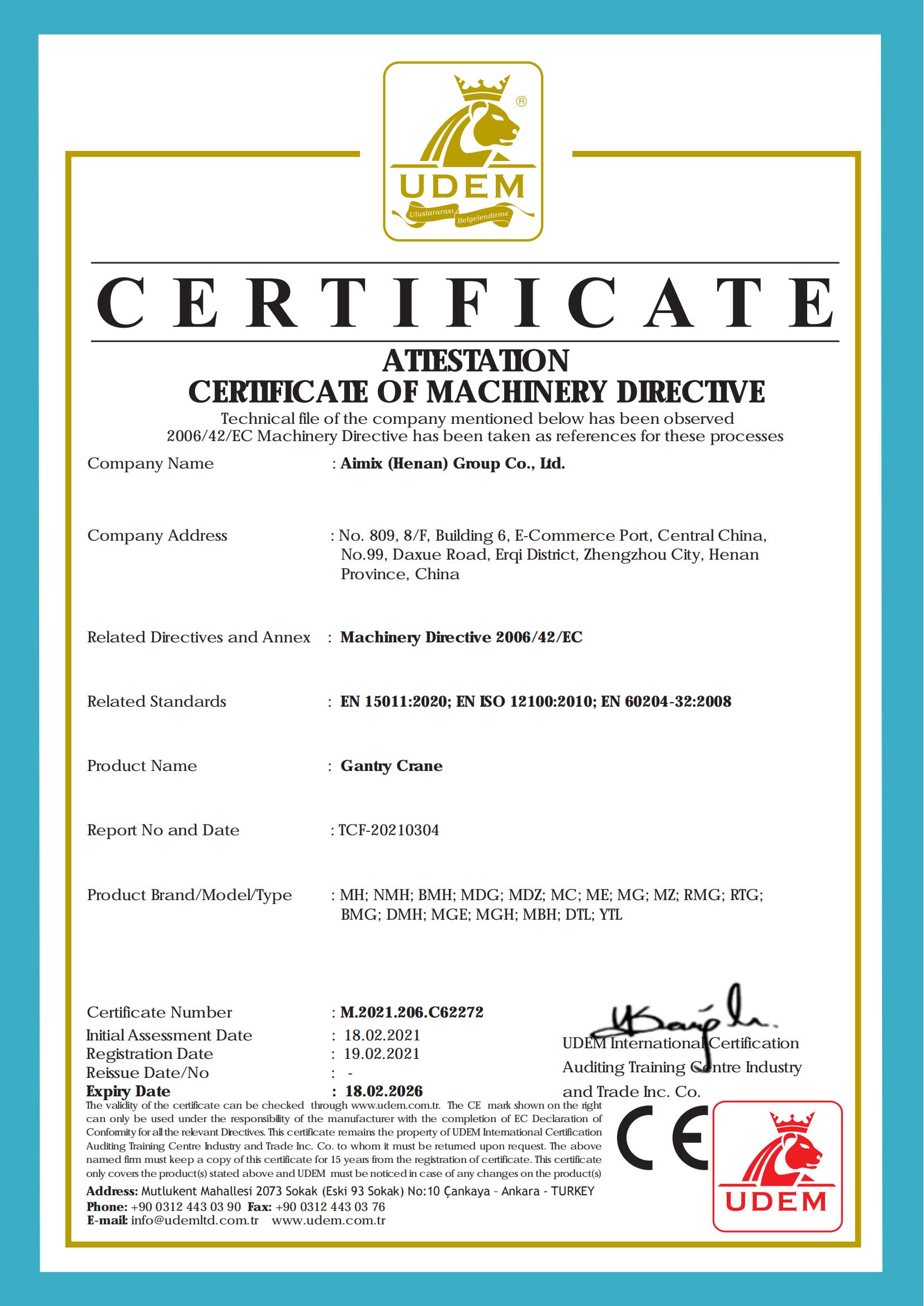 CE-сертификат-на-AICRANE-козловой-кран