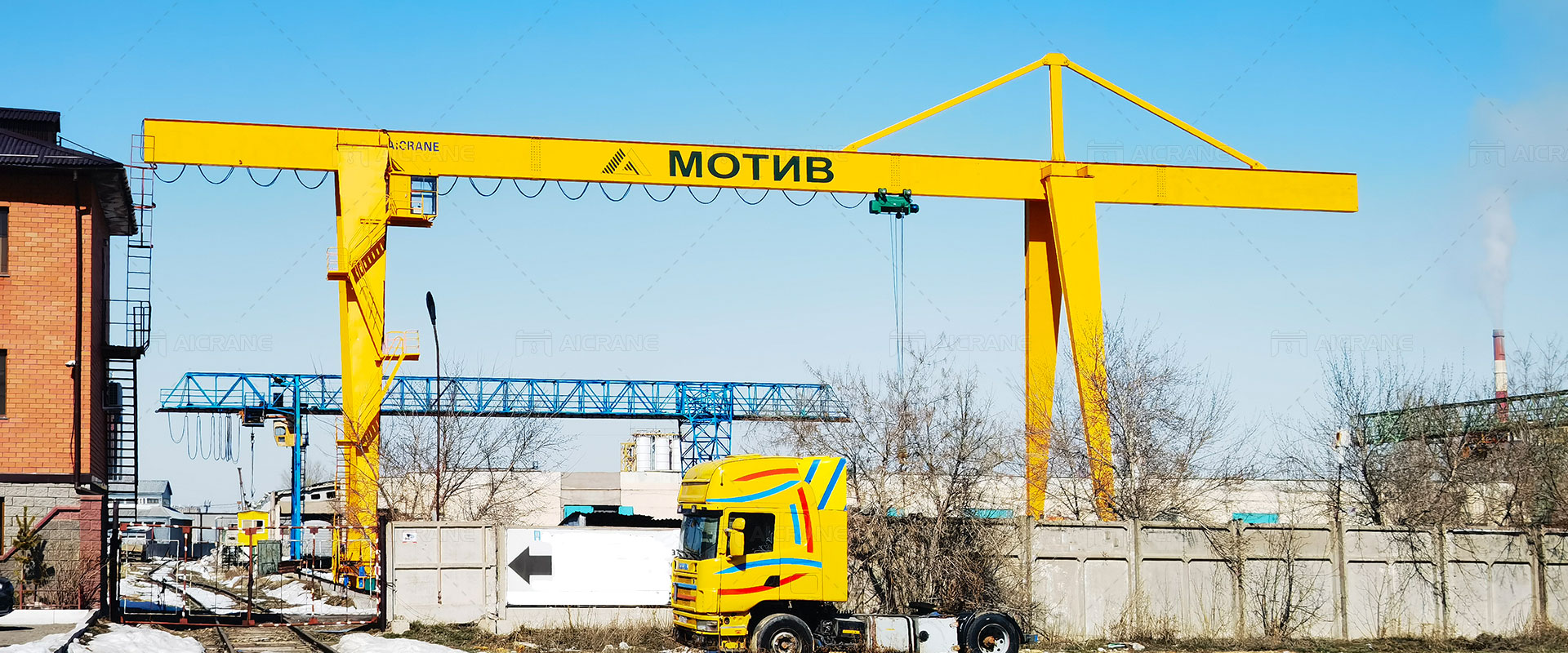Козловой кран 20 тонн для железнодорожного терминала в Казахстане
