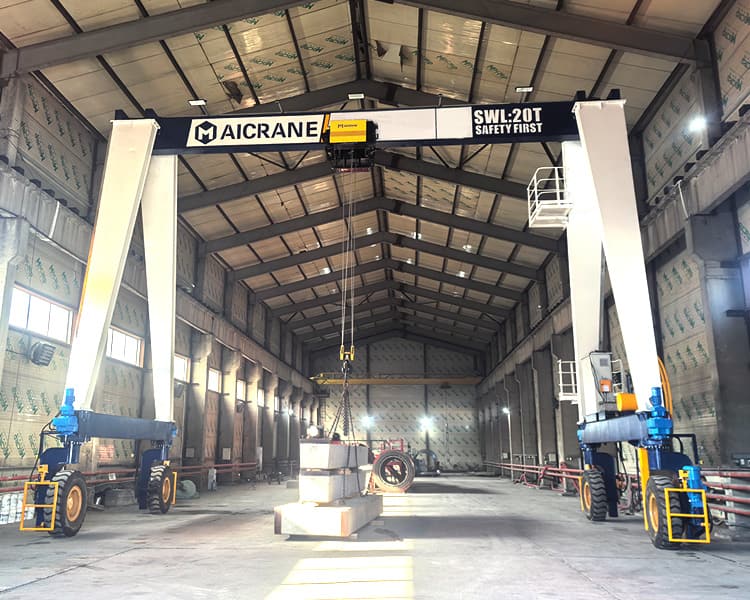 Козловой кран на пневмоходу в России