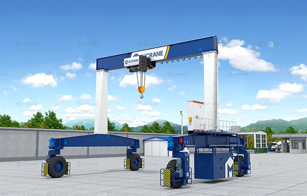 козловой кран на пневмоходу