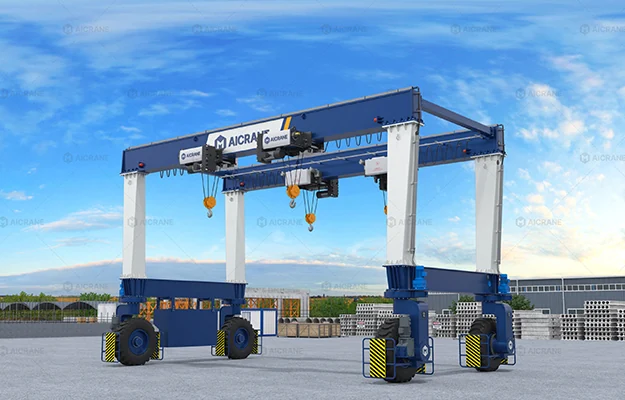 козловой кран на пневмоходу