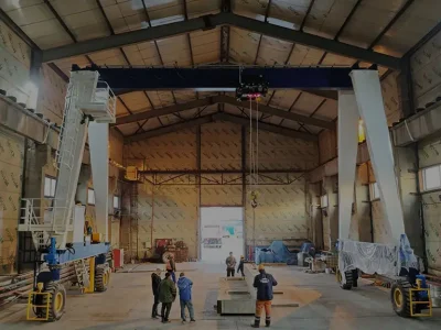 20-тонный козловой кран на пневмоходу в России