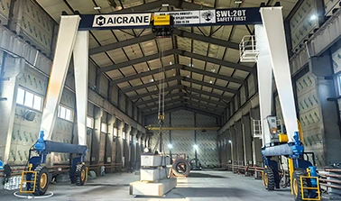 20-тонный козловой кран на пневмоходу в России