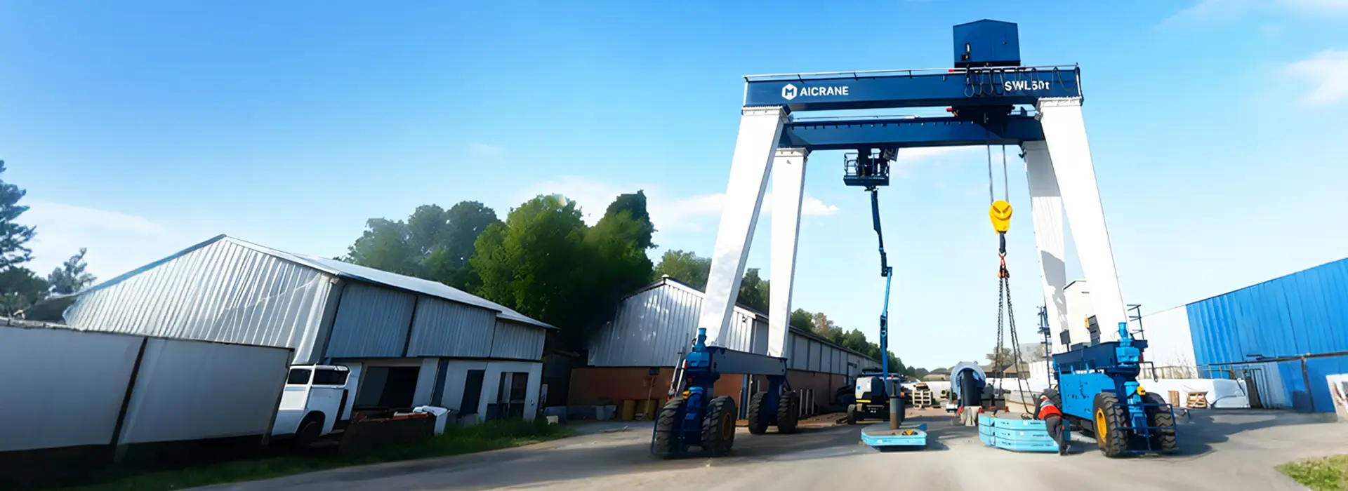 Козловой кран на пневмоходу от производителя