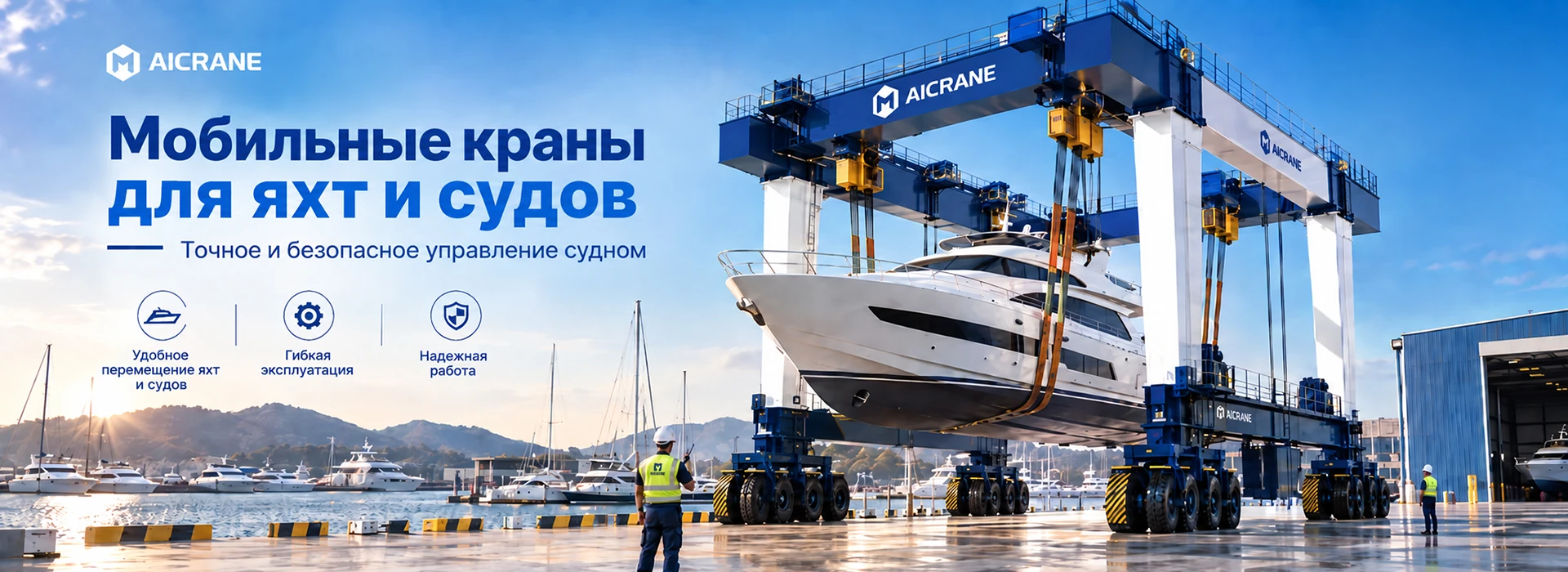 Мобильные краны для яхт и судов